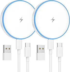 MagSafe Charger 2 Pack 15W Magnetic Wireless Charger